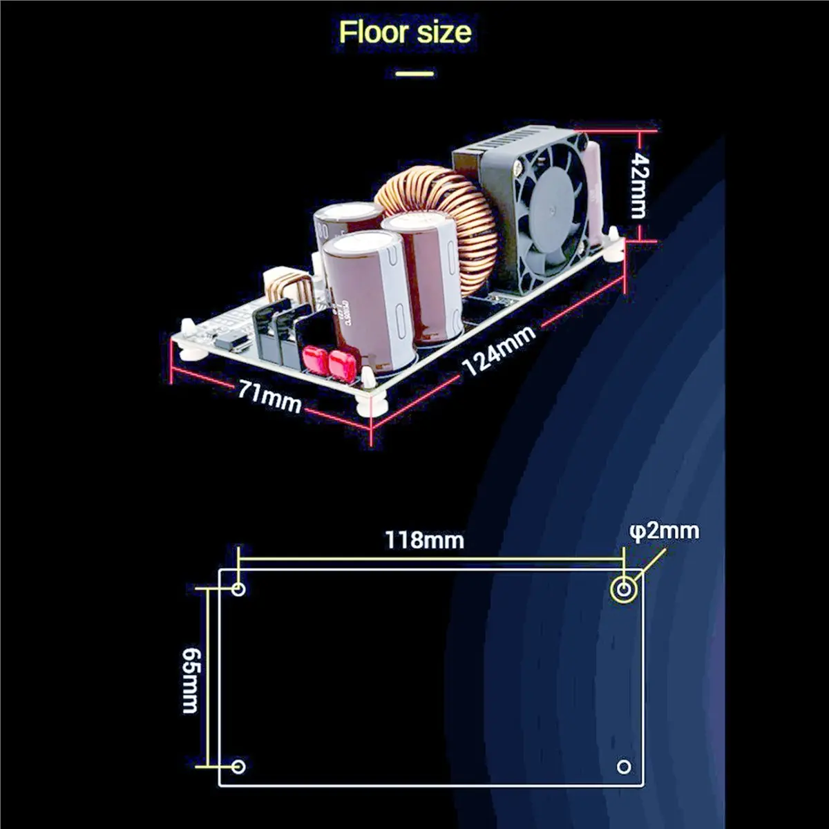 

A23G 2X ZK6522C CNC Step-Down DC Power Supply Adjustable Voltage Voltage and Constant Voltage Constant Current Module 1430W
