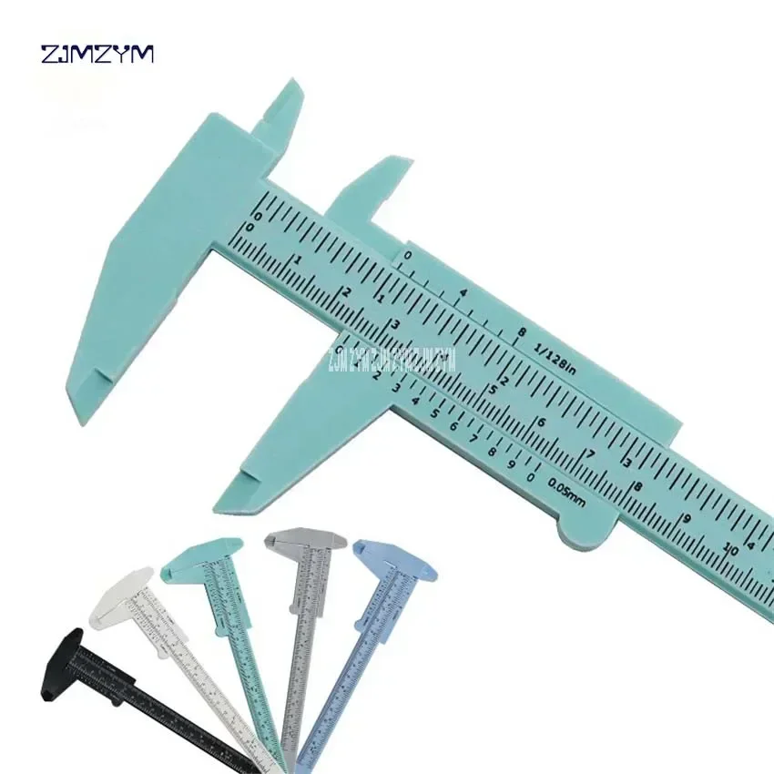 1 piece Plastic Vernier Caliper Micrometer Gauge Measurement Range 0-150mm Measurement depth, height,green/blue/gray/black/white