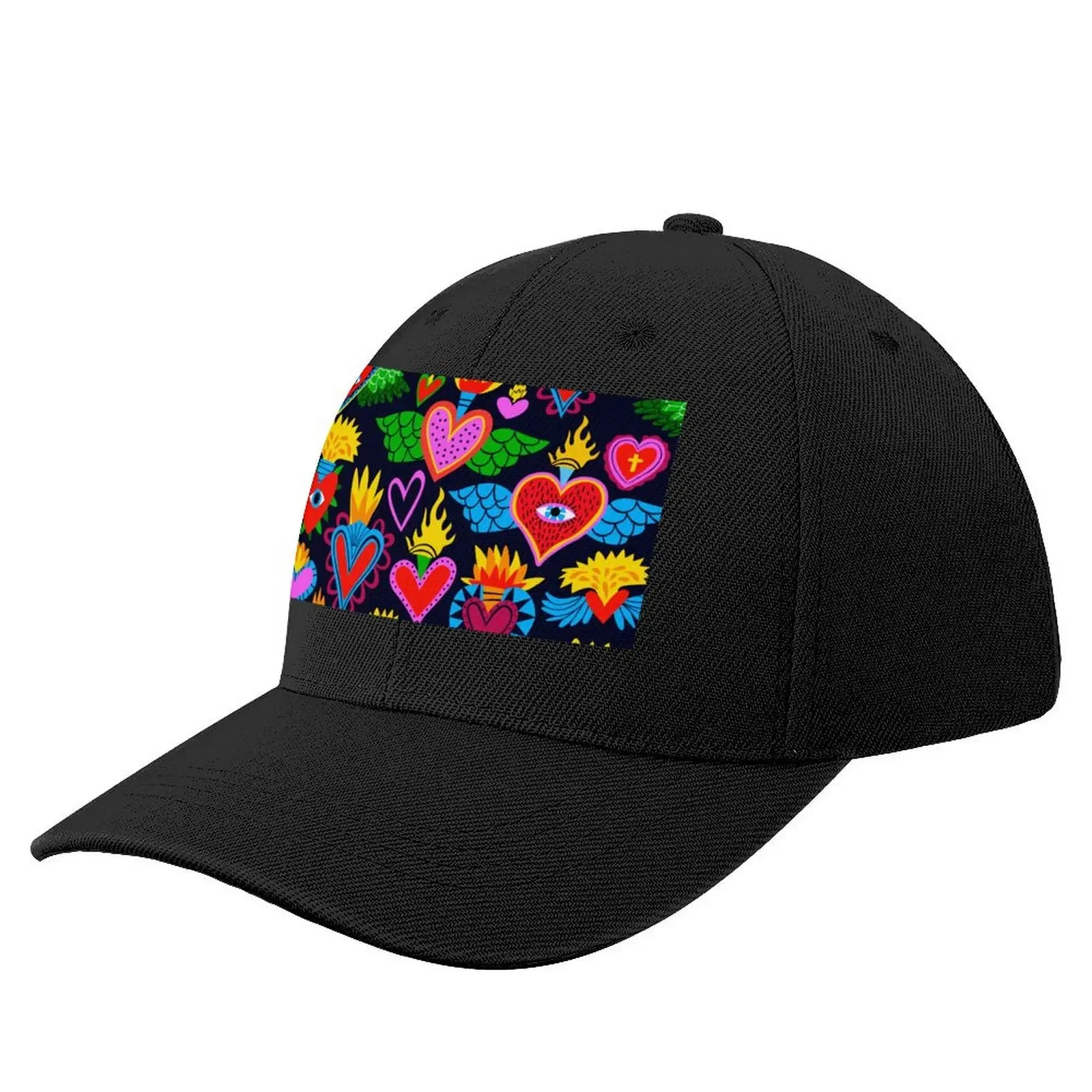

Mexican Heart Milagro Baseball Cap Fashion Beach Snap Back Hat custom caps Mens Hats Women's