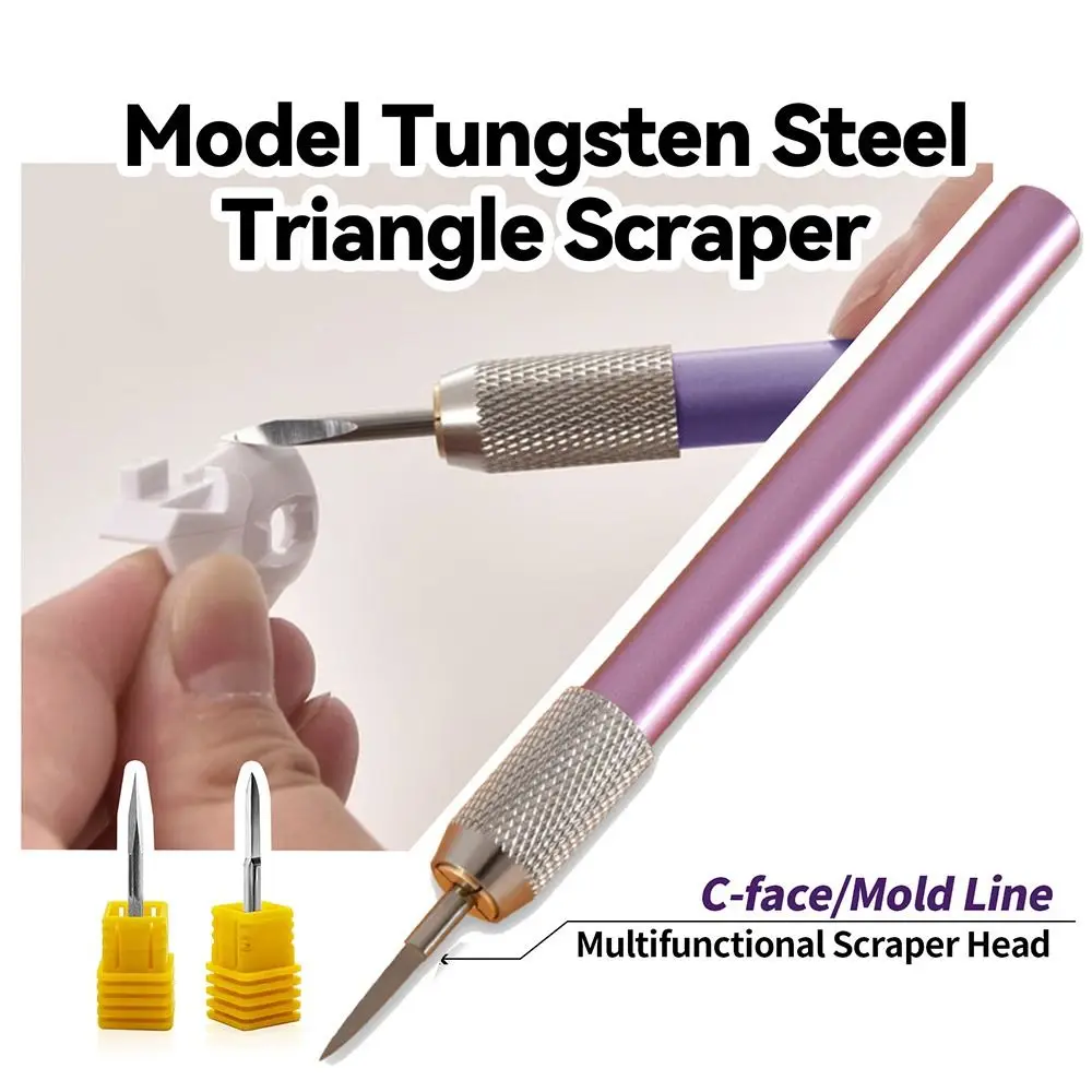 Steel Triangular Scribing Cutter Ergonomic Rubber Grip Curved Edge Engraving Cutter Edge Retention