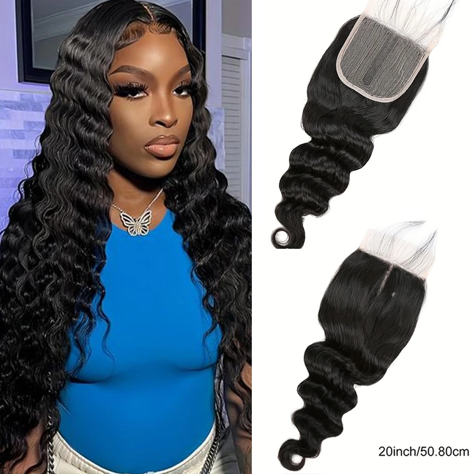 Loose Deep Wave Lace Closure 100% Human Hair Lace Closure 4x1&1x4 T Part Lace Wig Closure Cheap Lace Closure Brazilian Remy Hair