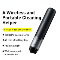 Xiaomi Baseus A3 Car Vacuum Cordless Mini Handheld USB Rechargeable 15000Pa 135W High Power Vacuum Cleaner QC3.0 Charging home