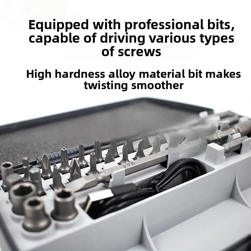 

Mini Cordless Electric Screwdriver Manual/Auto Rechargeable Lithium Battery Household Small Electric Drill Screw Driver Bit Tool