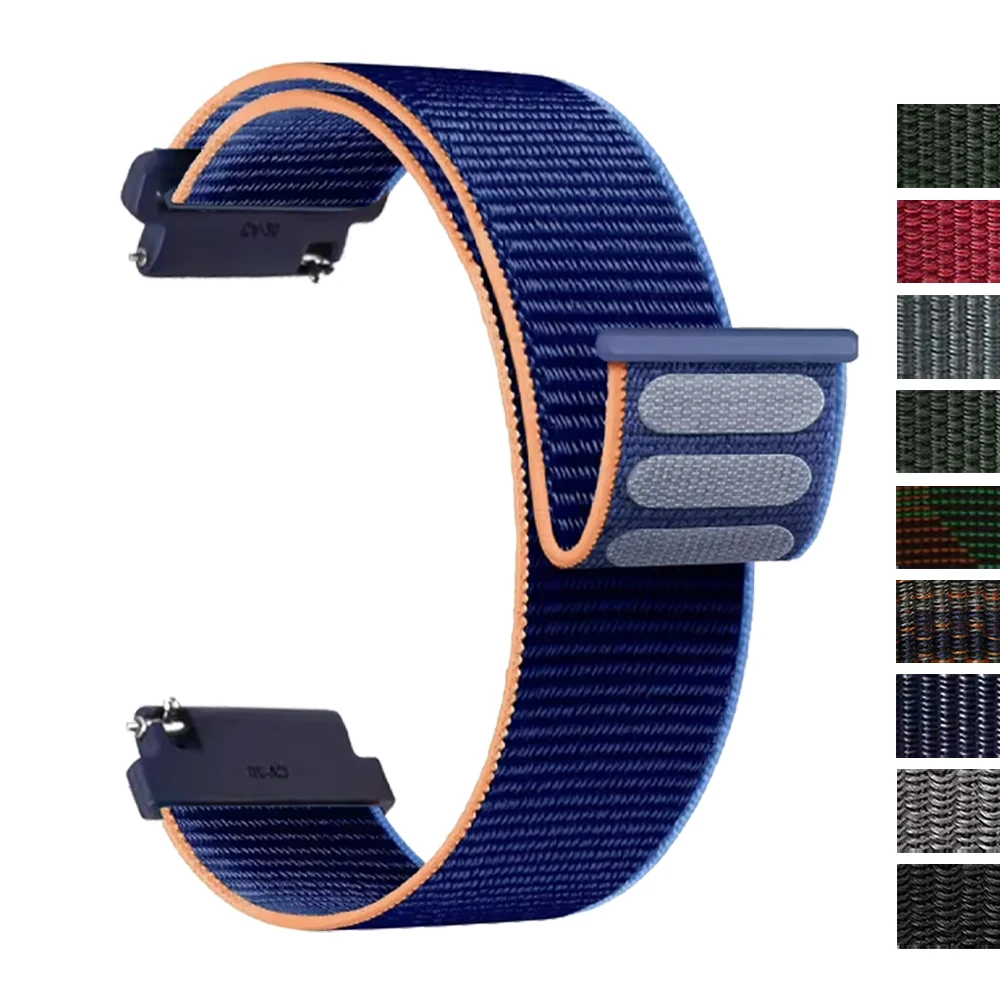 Correa de nailon de 20 mm y 22 mm para Garmin Venu 4 3 Sq 2, correa de reloj de ajuste rápido para Forerunner 570 265 255 165 Vivoactive 6