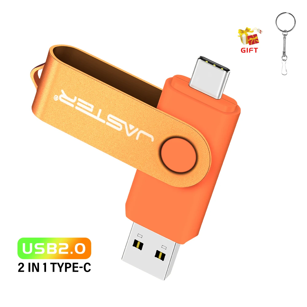 TYPE-C USB Flash Drive 128GB High Speed Pen Drive 64GB Free Key Chain Memory Stick Orange Purple Pendrive 32GB OTG U Disk 16GB