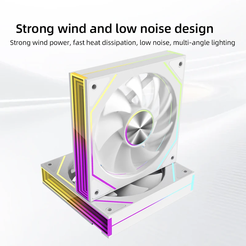 METALFISH PRISM 8 PRO 120mm PC Computer Case Fan 5V 3Pin Sync Argb 12CM Quiet Cooling Fan 1200RPM