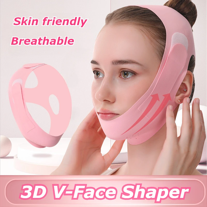 Opaska wyszczuplająca do twarzy wielokrotnego użytku V Line Face Shaper Chin Cheek Lift Up Belt Pasek do masażu twarzy Kobiety Piękno Narzędzia do pielęgnacji skóry twarzy