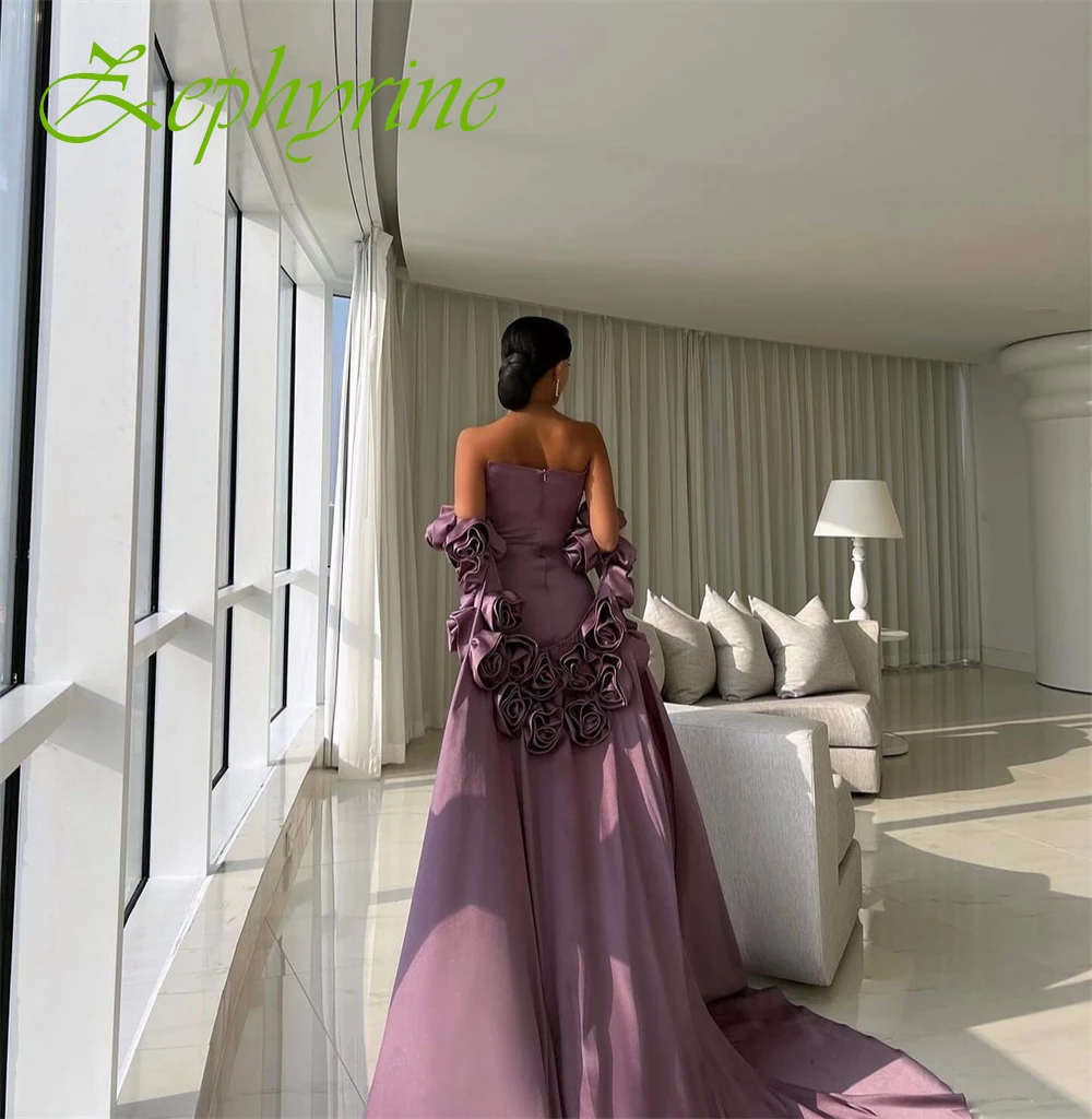 Robe de soirée personnalisée sans bretelles avec traîne chapelle, Sexy, de haute qualité, robes de soirée de tempérament, robes exquises pour occasions spéciales