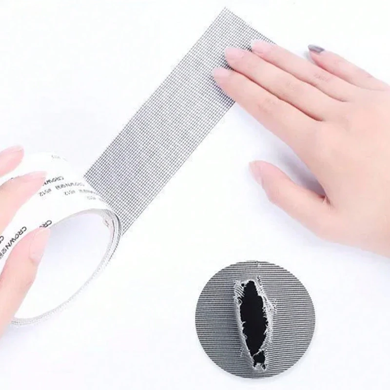 شريط إصلاح باب الشاشة القوي ذاتي اللصق المقاوم للماء لترقيع الثقوب وختم التسريبات في أبواب الشاشة