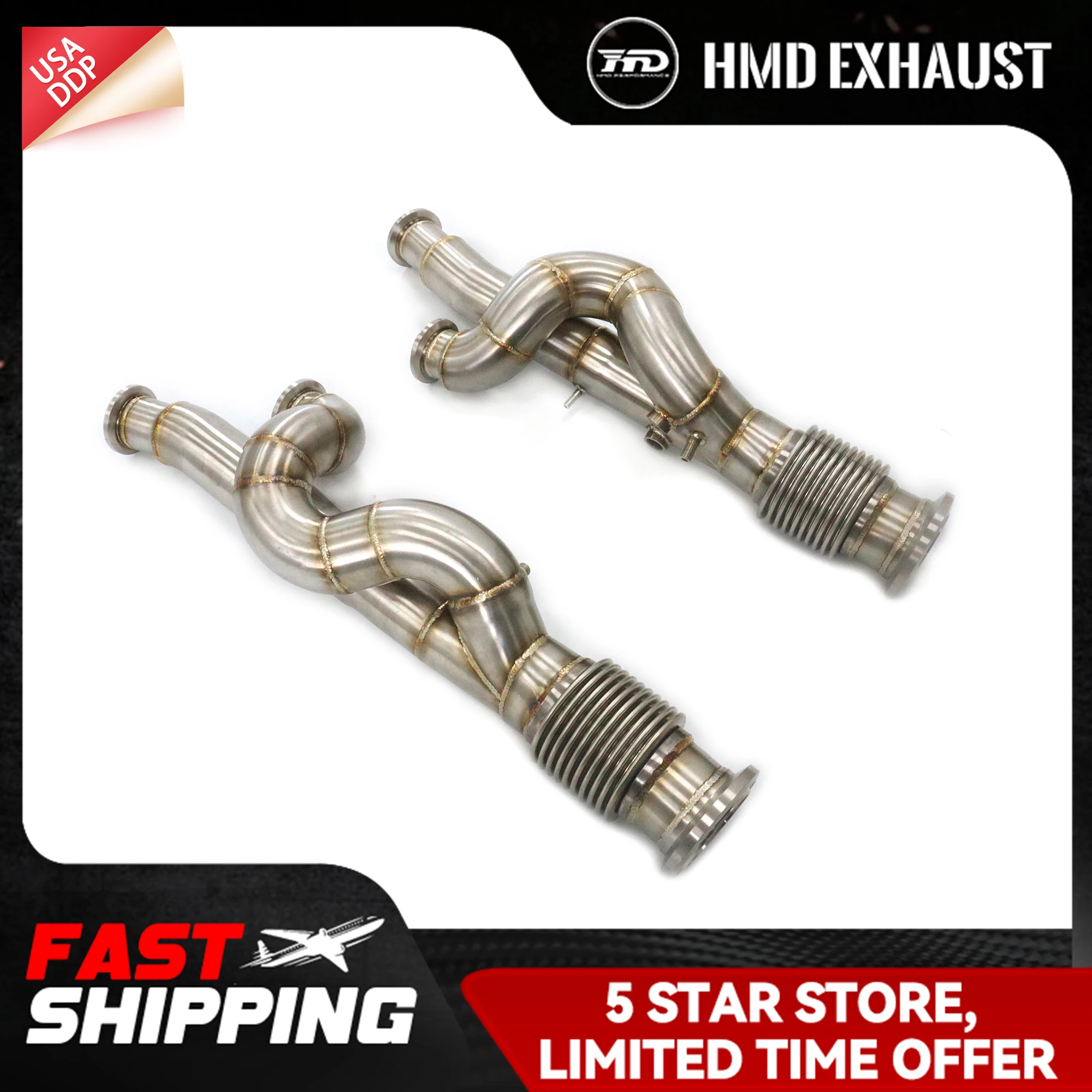 

HMD for Lamborghini Aventador LP700 LP740 SS304 Downpipe High precision Exhaust Lossless installation