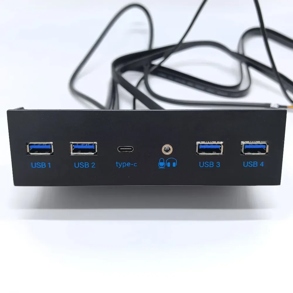 

Host Case Motherboard Extension Cable 19Pin 9P To 2 or 4 Port USB A 3.0 2.0 Combo Audio Type E Type-C 3.1 5.25in Front Bar Panel