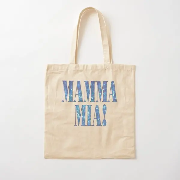 Mamma Mia Disco Cotton  Canvas Bag Travel Shopper Casual Foldable Women Printed Handbag Unisex Reusable Fabric Designer Tote