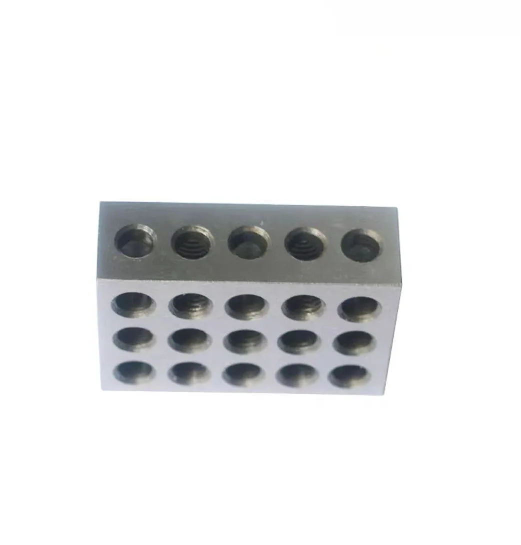 Imagem -03 - Blocos de Precisão de Aço Temperado 123 Blocos 0.0001 Precisão Combinado Machinista 123 Ferramenta de Trituração 23 Furos 255075 mm Bloco 2pc