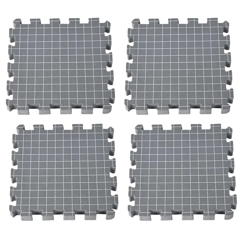 

2025 Hot Style 4Pcs Knitting Blocking Mats, Needlepoint And Crochet 12.5"X12.5" Grid Boards Knitting Blocking Mats