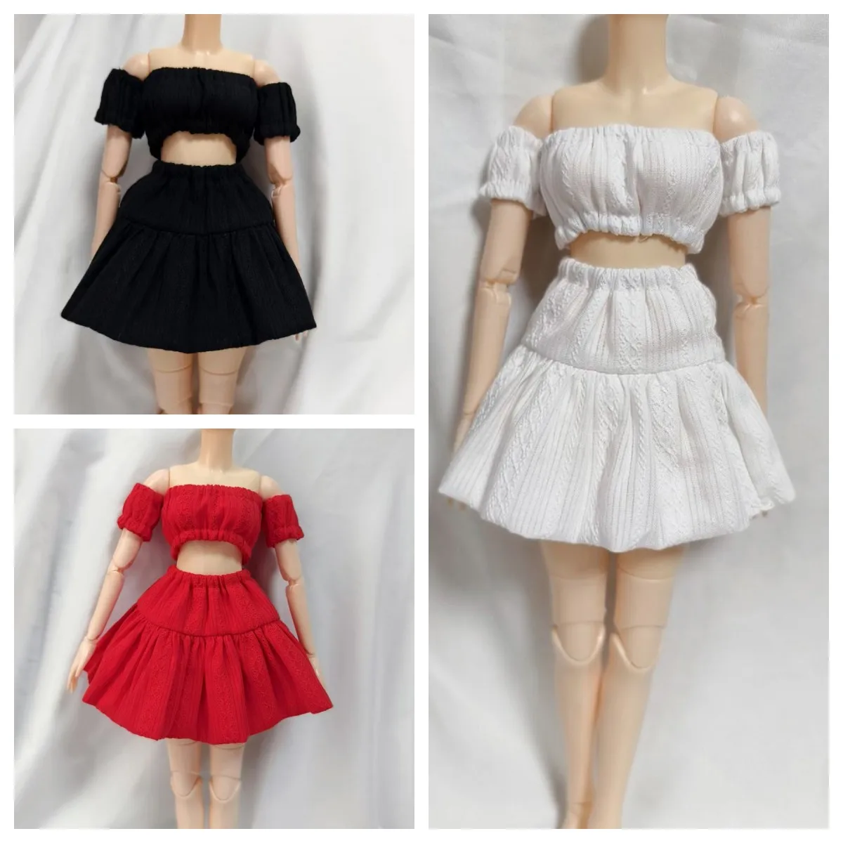 

1/6 1/4 1/3 Кукольный костюм для куклы Bjd 30/45/60 см, белый топ и юбка, платье, игровой домик, подарок, игрушки для девочек, аксессуары для кукол