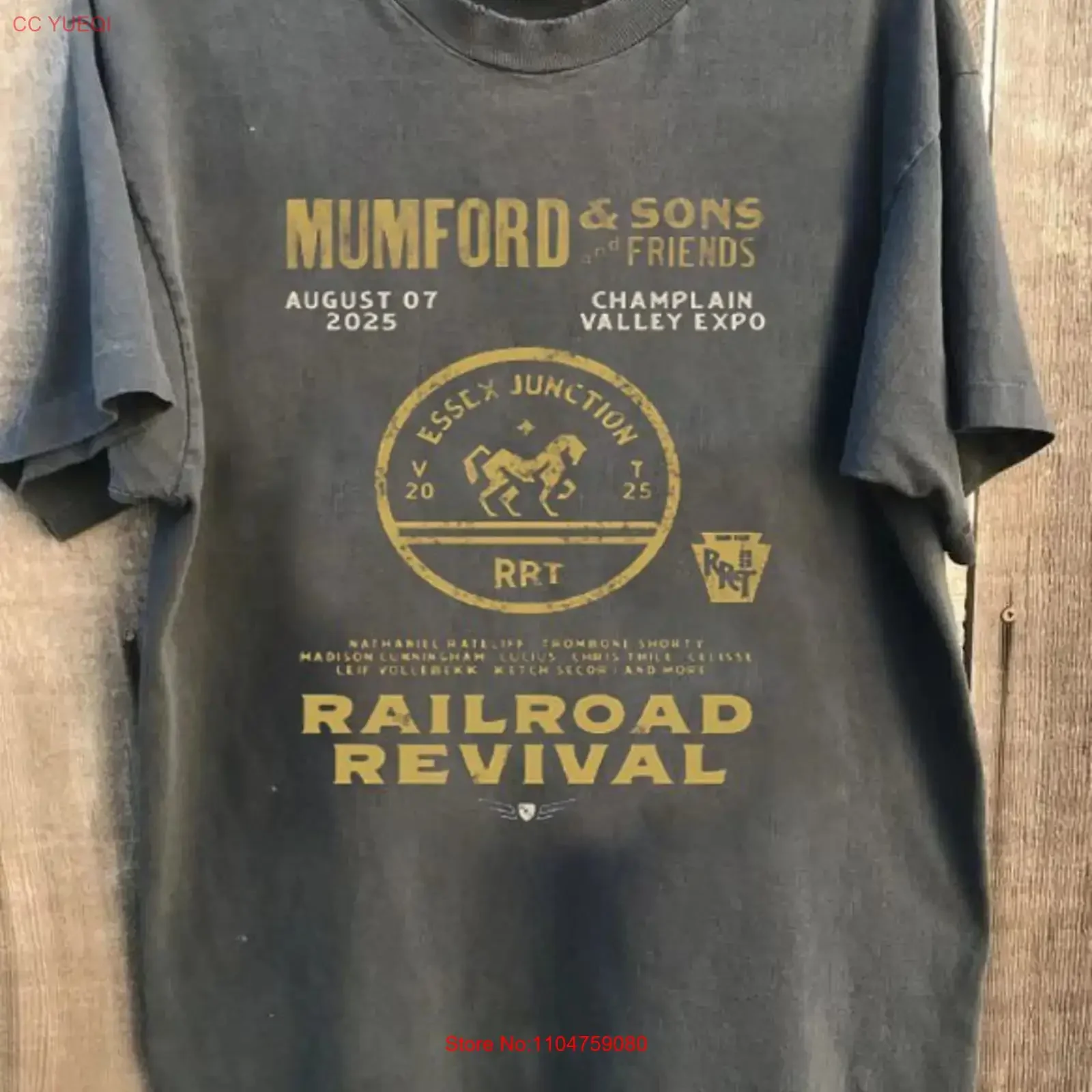 Mumford Sons and Friends Railroad Revival Tour 2025 T Shirt WA3229 vintage Washed Stylish Comfortable fashion Versatile Casual