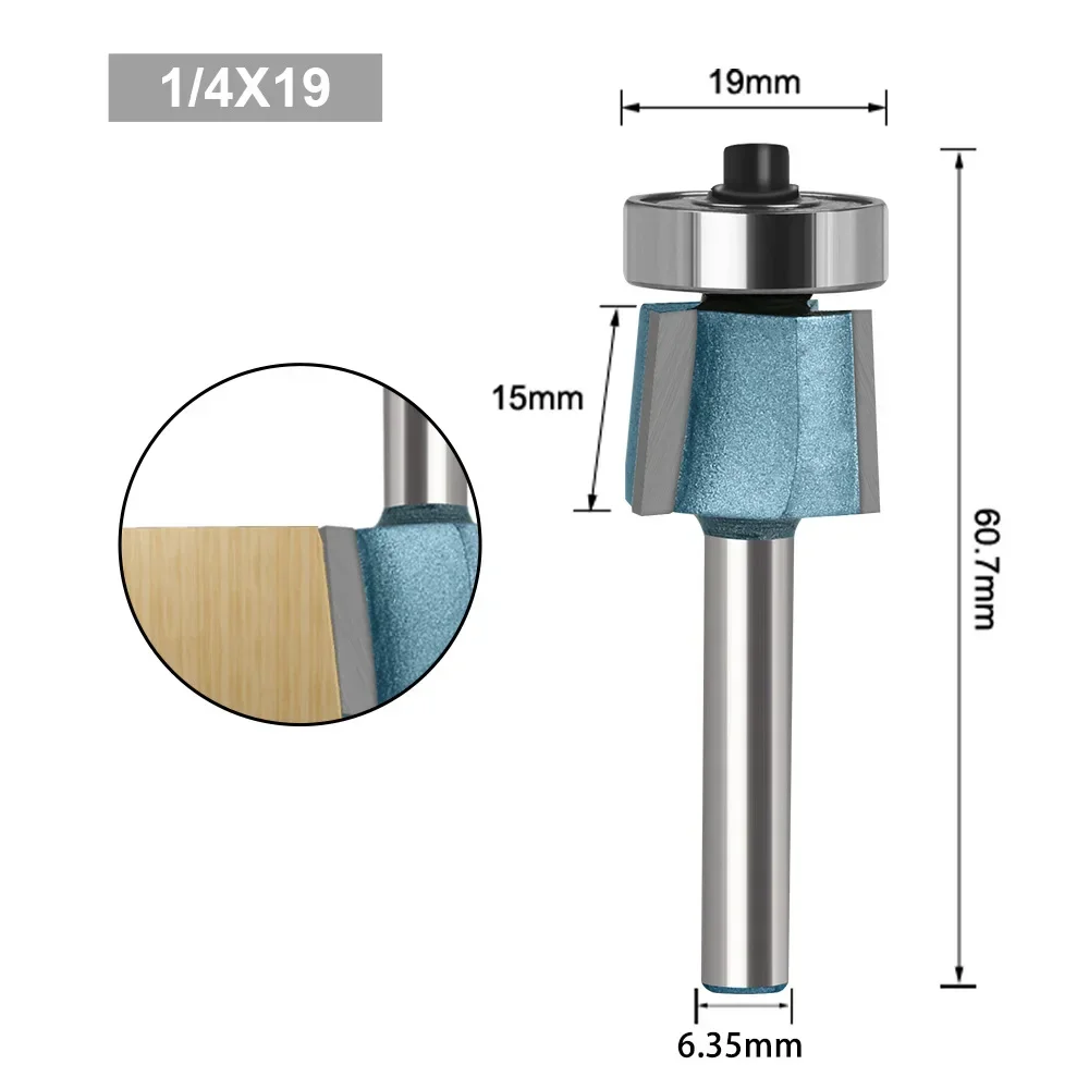 1 PC 6mm 6.35mm Shank 8 องศา Bevel ขอบมีดสามขอบ Bevel ขอบมีดขอบเครื่องซีลเครื่องมือหัว Chamfer มีด