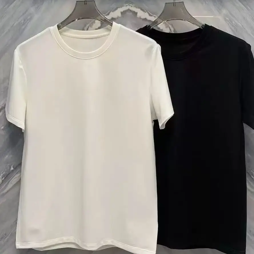 Italian BC 26 old money style casual mercerized pearl cotton embroidered short-sleeved T-shirt
