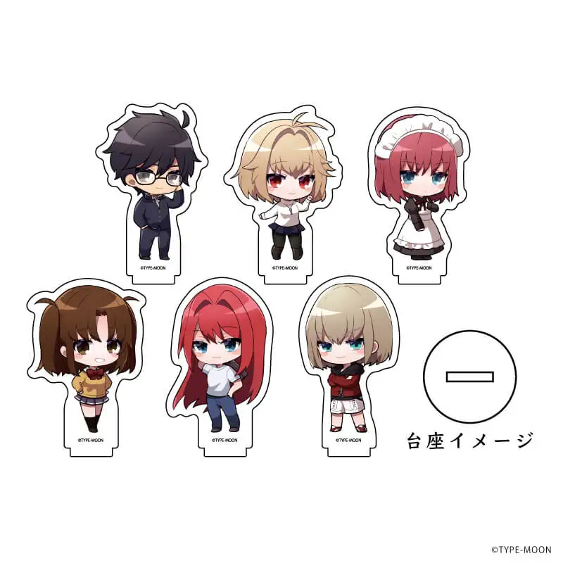 

10CM Anime Tsukihime A Piece of Blue Glass Moon- Akhia Tohno, Arcuied Brunestud Acrylic Figure Stand Desktop Collections Gift