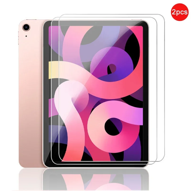 2pcs Glass Screen Protector for iPad 5 6 7 8 9 10 Generation Air 1 2 3 4 Mini Pro 11 12.9 13 inch Curve Full Coverage Clear 9D