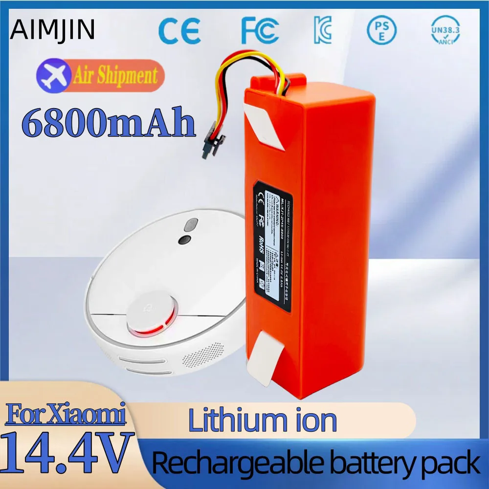 

Original ForXiaomi 14.4V 5200mAh Li-ion Battery Vacuum Cleaner Accessories for Xiaomi Robotics Cleaner Roborock S50 S51 S55 T4