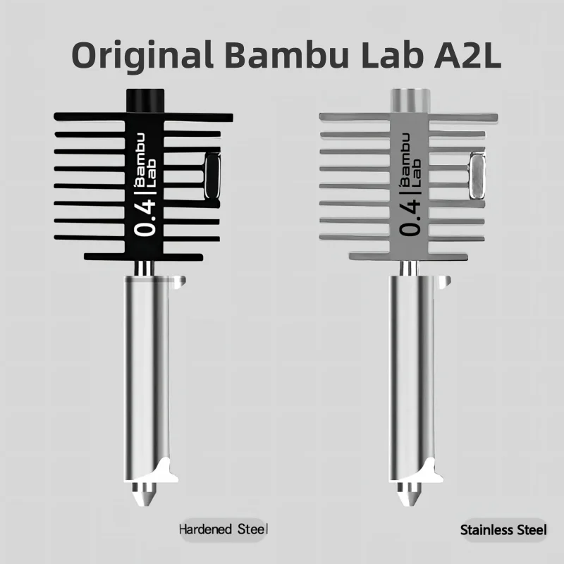 Bambu Lab Original 0.4MM A2L Nozzle Assembly Hotend Kit 0.2MM Stainless Steel 0.6 0.8MM Hardened Steel A2L Series 3D Parts