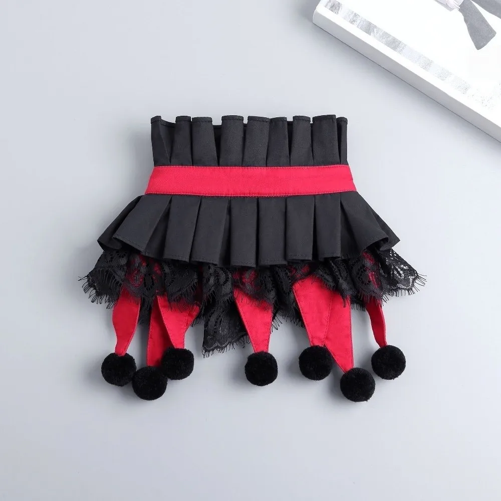 Ghost Bride Vintage Circus Clowns Ruff Collars Retro Detachable Bat False Collar Soft Creative Butterfly Chocker Cosplay