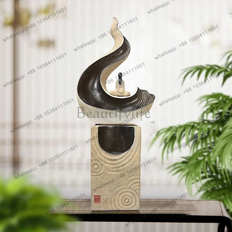 new Chinese-style living room, tea room, desktop running water ornament, Zen-style study, gift-giving decorations