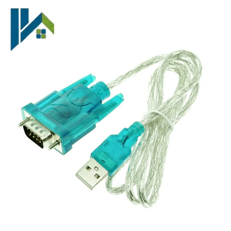 HL‑340 USB to RS232 Serial Cable DB9 9‑Pin COM Port Adapter Cable Support Windows7 64‑Bit for Industrial PLC CNC Debug Communicn
