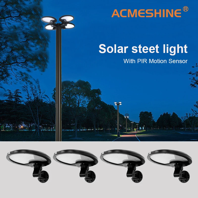 

ACMESHINE Solar Street Lights Outdoor Solar Lamp 80°Rotatable Motion Sensor Wall Light 30W Yard Garage Garden Outdoor Lighting