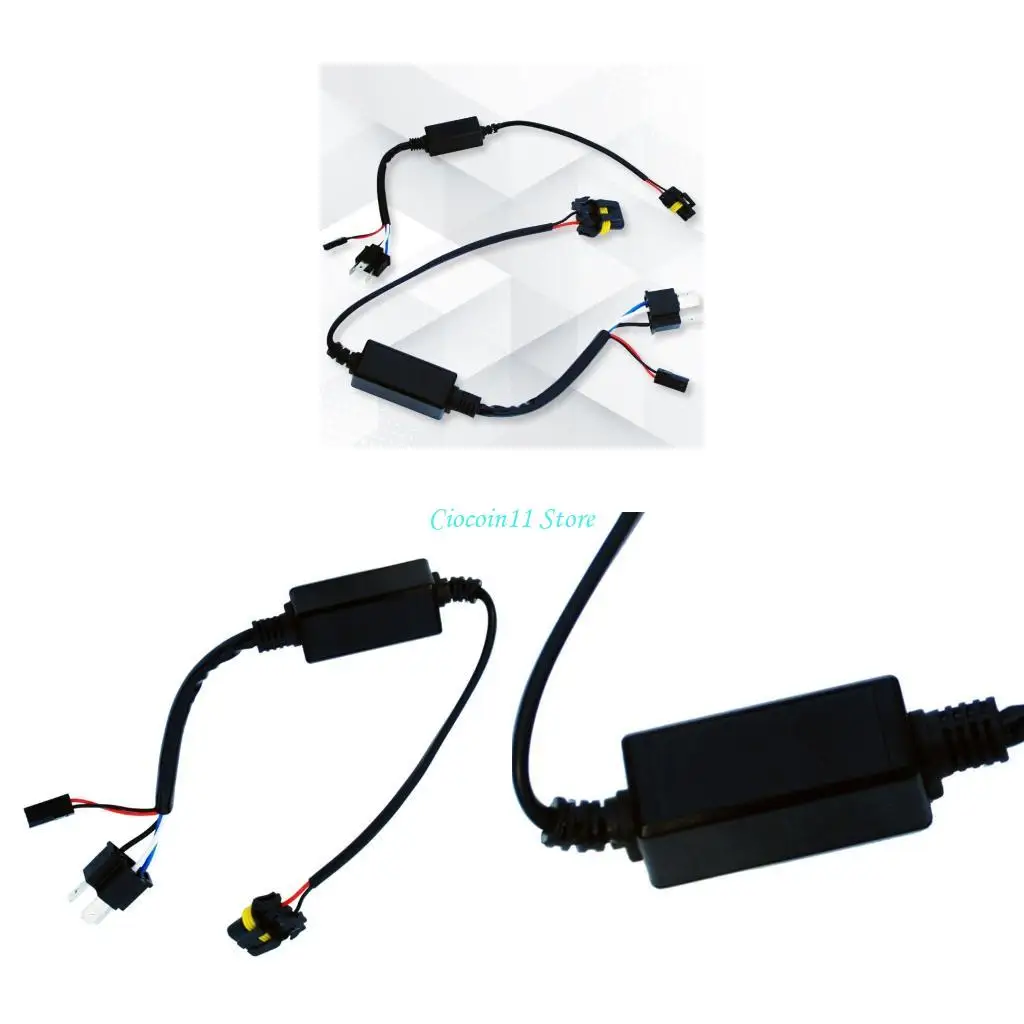 

Y1UB H4 Relays Wiring For LED And Xenon Projector Lens Car Long Distance Travel Lighting Accessories Easy Installation