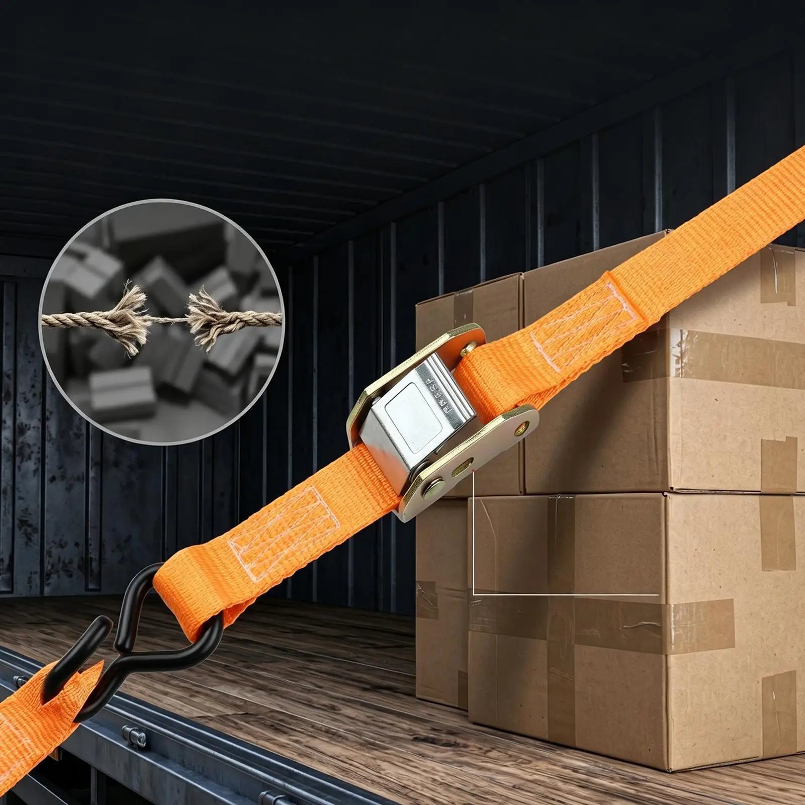 Adjustable Cargo Straps 2-Piece Quick Lock Heavy Duty Buckle Rope Tie Down Cargo Securing Straps For Trailer Motorcycle