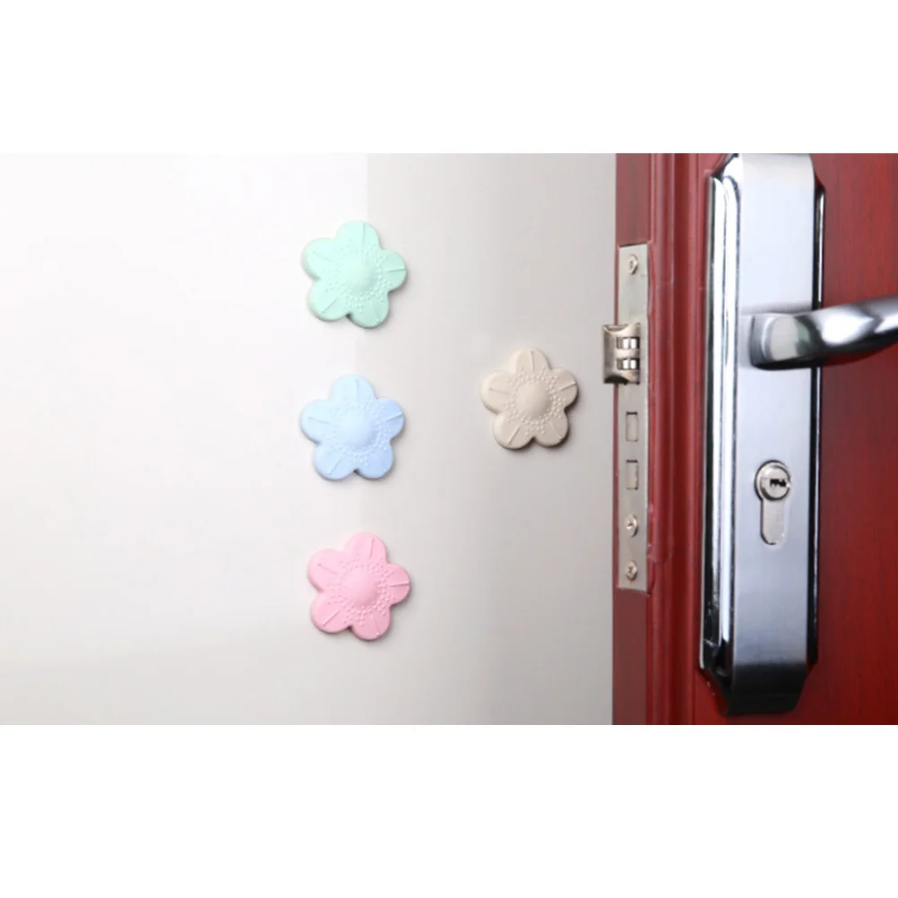 

4Pcs Door Knob Wall Protector Shape Crash Pad Self Adhesive Anti Collision Bumper Guard for Door Knob Wall
