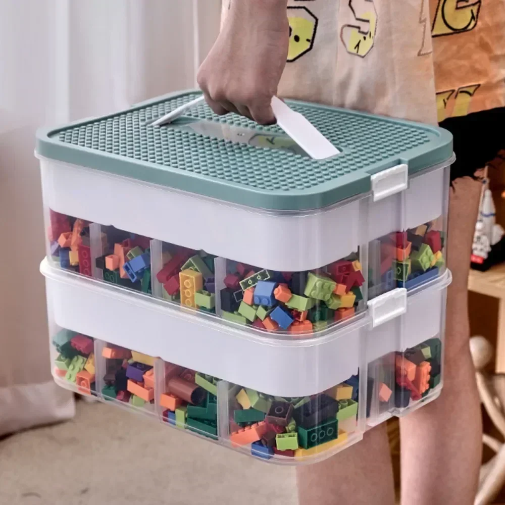 NEW Transparent Stackable Storage Box Dustproof Moisture-Proof Plastic Bin, Classified Organizer for Kids toys Building Blocks