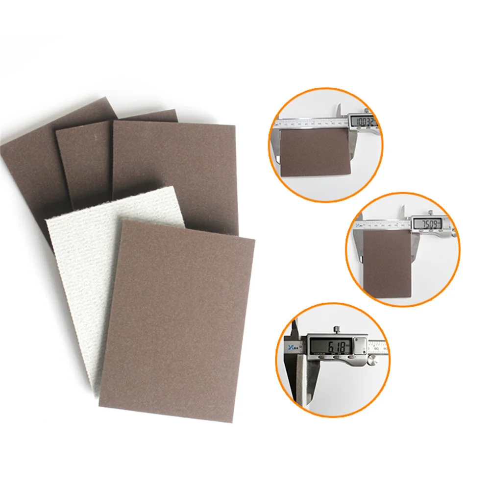 75*100MM เปียกและแห้ง Flocked ฟองน้ำสีแดงกระดาษทราย Abrasives Self-Adhesive 300-2000กรวดขัดบดเครื่องมือ Hook และ Loop