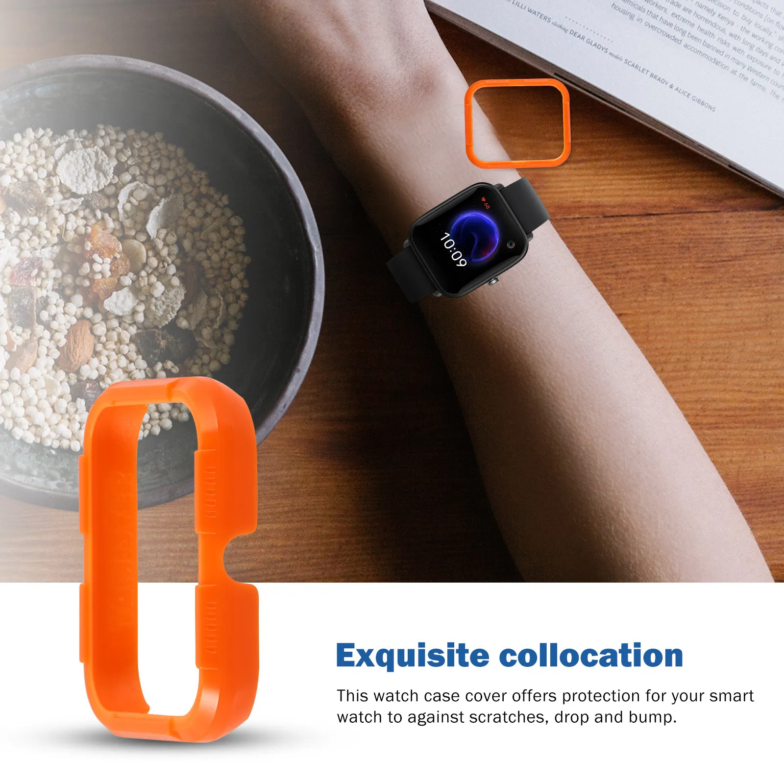 

1pc Smart Watch Protective Case Compatible With Pop/ U Durable Pc Material Lightweight Fashionable Watch Accessory Phone