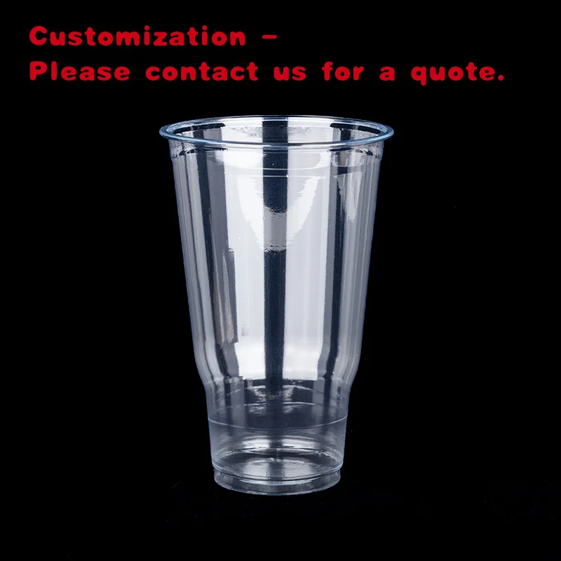 custom.LOKYO Low MOW Pet Transparent 24 36 oz Disposable Plastic Cups with Lids