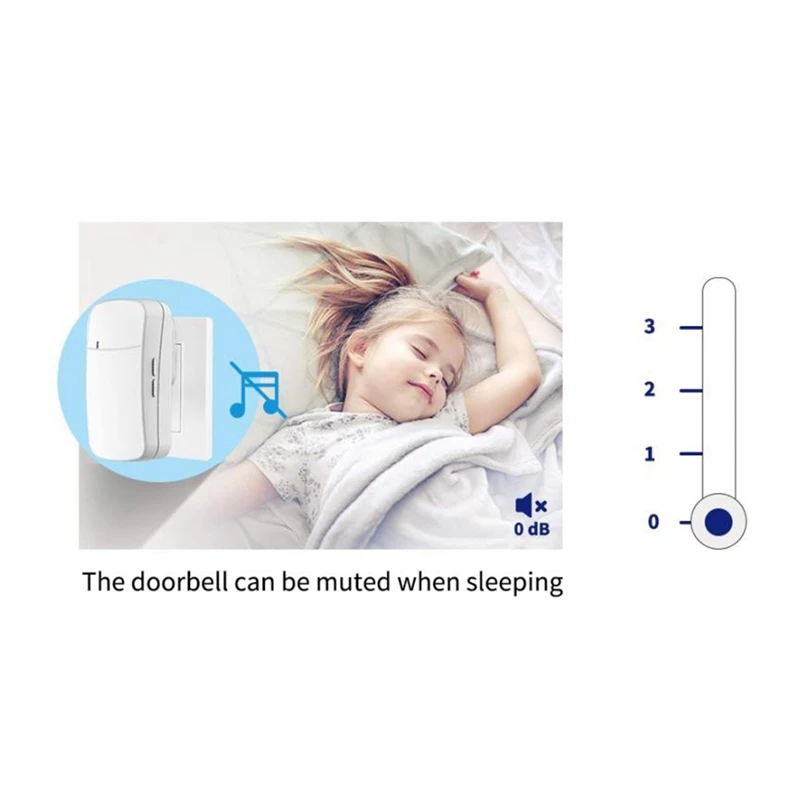Hot Wireless Doorbell No Battery Required Waterproof Self-Powered Door Bell Home Outdoor Kinetic Ring Chime Doorbell-EU Plug