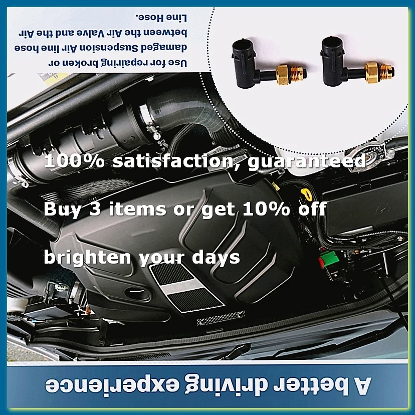 2Pcs Air Suspension Strut Elbow Fitting Connectors Fit for Grand 2011-2020 68029912AE 68029902AE