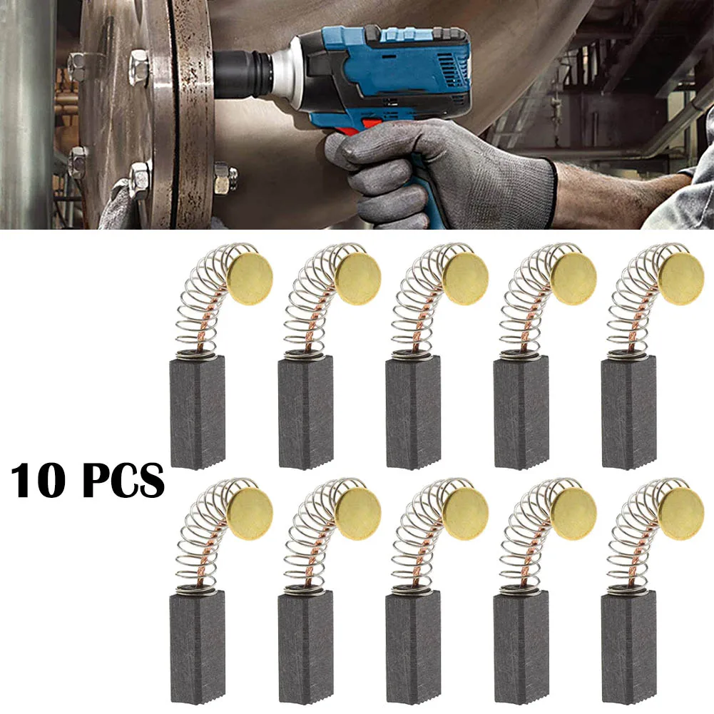 Practical Brand New Useful Carbon Brushes Motor Parts Power Tool Fittings Replacement Carbon/Metal Dark Gray For Angle Grinder