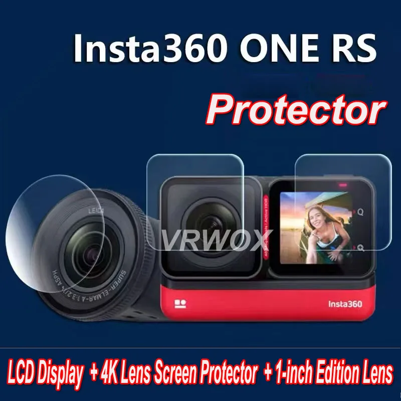 Protection Film For Insta360 ONE R Twin Edition and Insta 360 ONE RS 4k Wide Angle Camera Len LCD Film Tempered Glass Protection