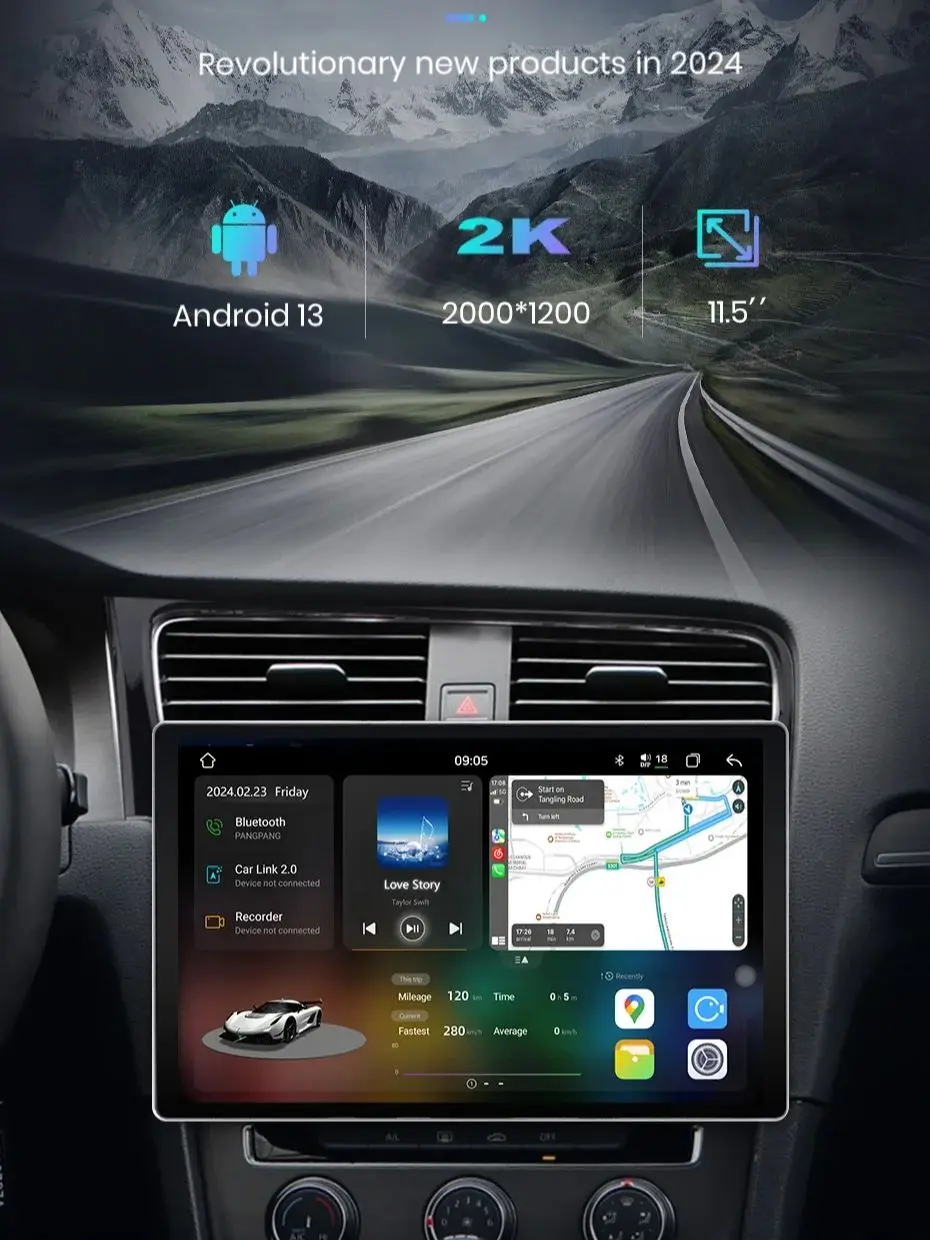 Junsun V3 Plus 2K Draadloze Carplay Android Auto Intelligente Systemen Voor Vw Volkswagen Golf 7 2013-2017 Autoradio - afbeelding 2