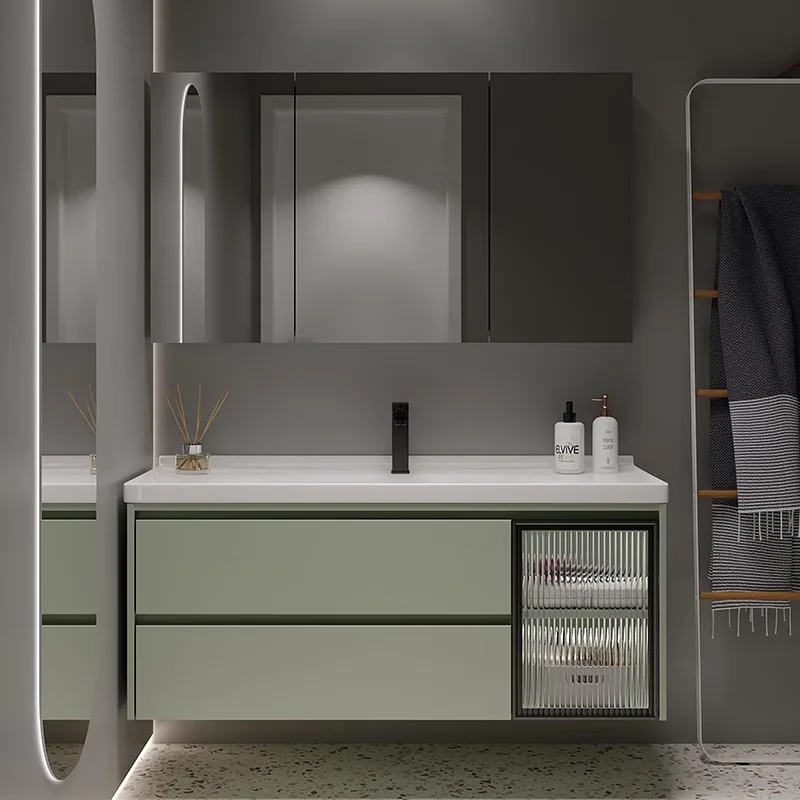 Large European Bathroom Cabinet Modern Vertical Vanities Mirror Bathroom Cabinet Storage Wall Luxury Mobiletto Bagno Furniture