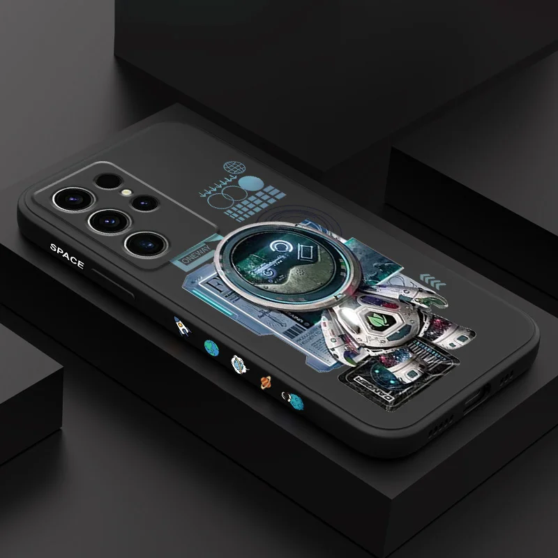 جراب هاتف رائد فضاء صدئ ، غطاء لسامسونج غالاكسي S24 S23 S22 S21 S20 S10 S10E Ultra Plus FE Note 20 Ultra 10 Plus