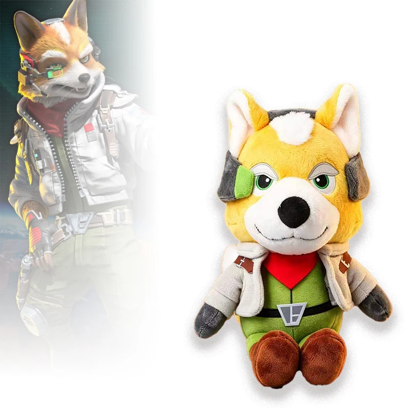 Nuevo Peluche de Star Fox, Exquisito Personaje de Dibujos Animados de Fox McCloud, Juguete Coleccionable para Fans, Decoración, Regalos para Amigos