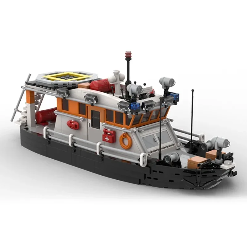 Maritime Patrol Ship Model Moc Building Bricks Coast Guard Boat Technology Modular Blocks Gifts Christmas Toys DIY Sets Assembly