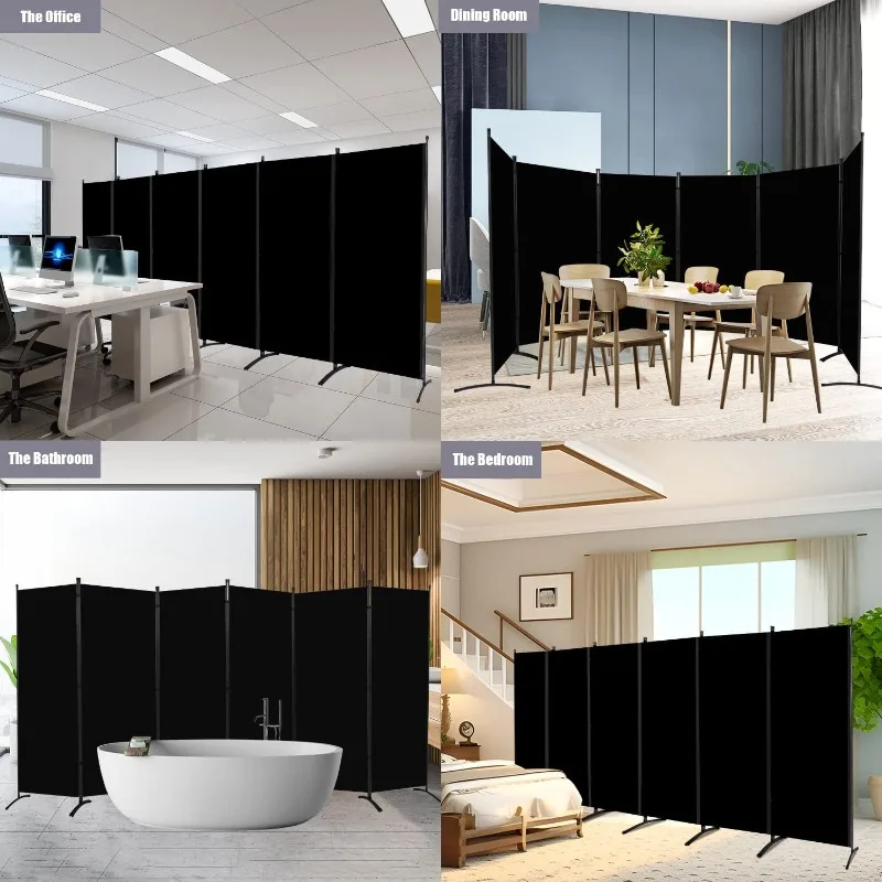 شاشات الخصوصية القابلة للطي بطول 6 أقدام لمقسم الغرف، و6 فواصل غرف مقسمة مع تصميم قائم بذاته، #5