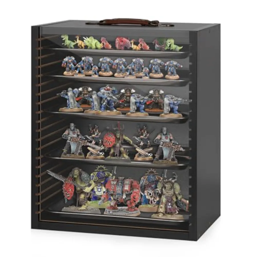 

Miniature Display Case for Collectibles, Miniatures Storage Case Display Shelves Shelf for Mini Action Figures Valuable Collect