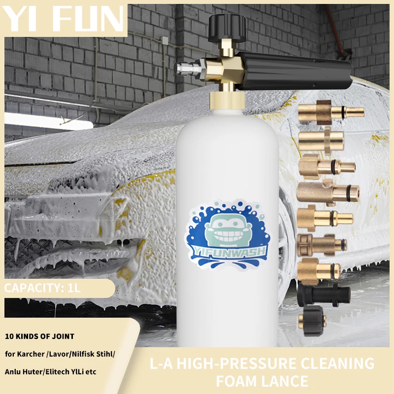 High Pressure Soap Foamer Snow Foam Lance Foam Nozzle Generator For Karcher Bosch Elitech Lavor Pennik Sink High Pressure Washer