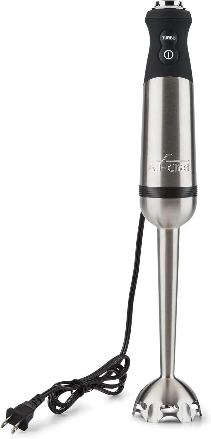 Electrics Stainless Steel Immersion Blender 2 Piece Turbo Function 600 Watts Detachable, Variable Speed Control